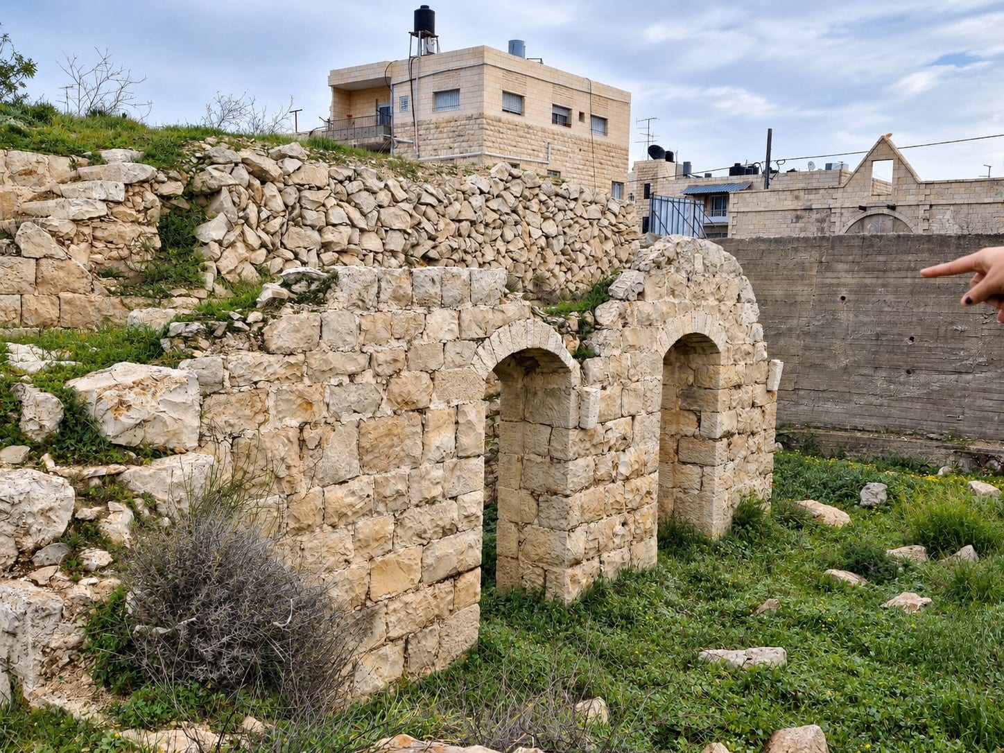 Historic stone arches on the museum site