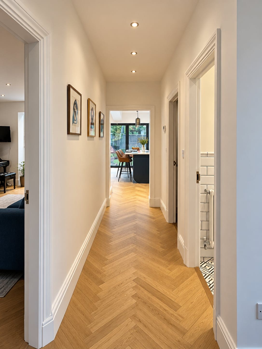 Hallway looking through to the new kitchen