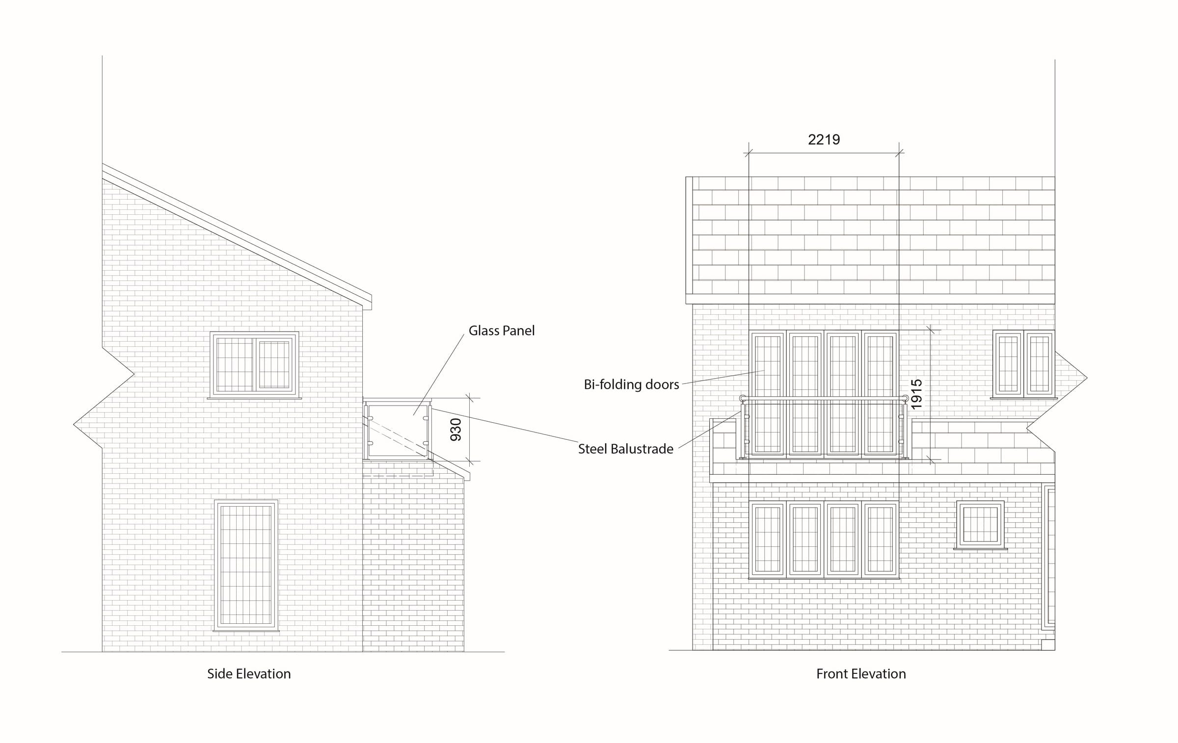 Proposed elevations