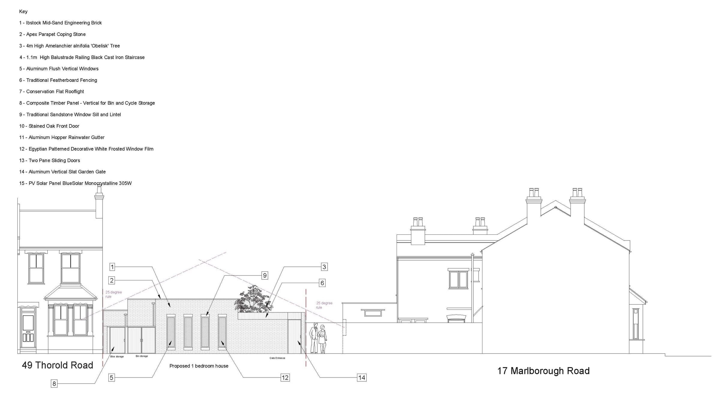 Proposed streetscene elevation