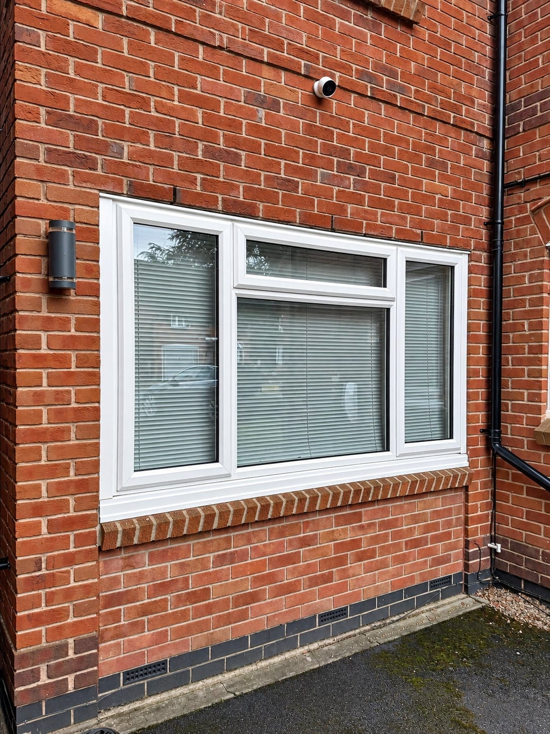 Ground floor window in the brick extension