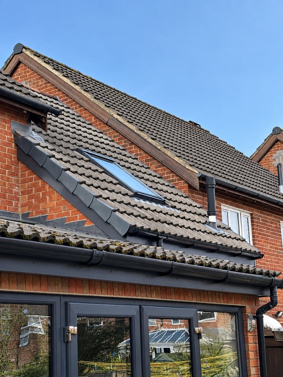 Roof and rooflight at the rear