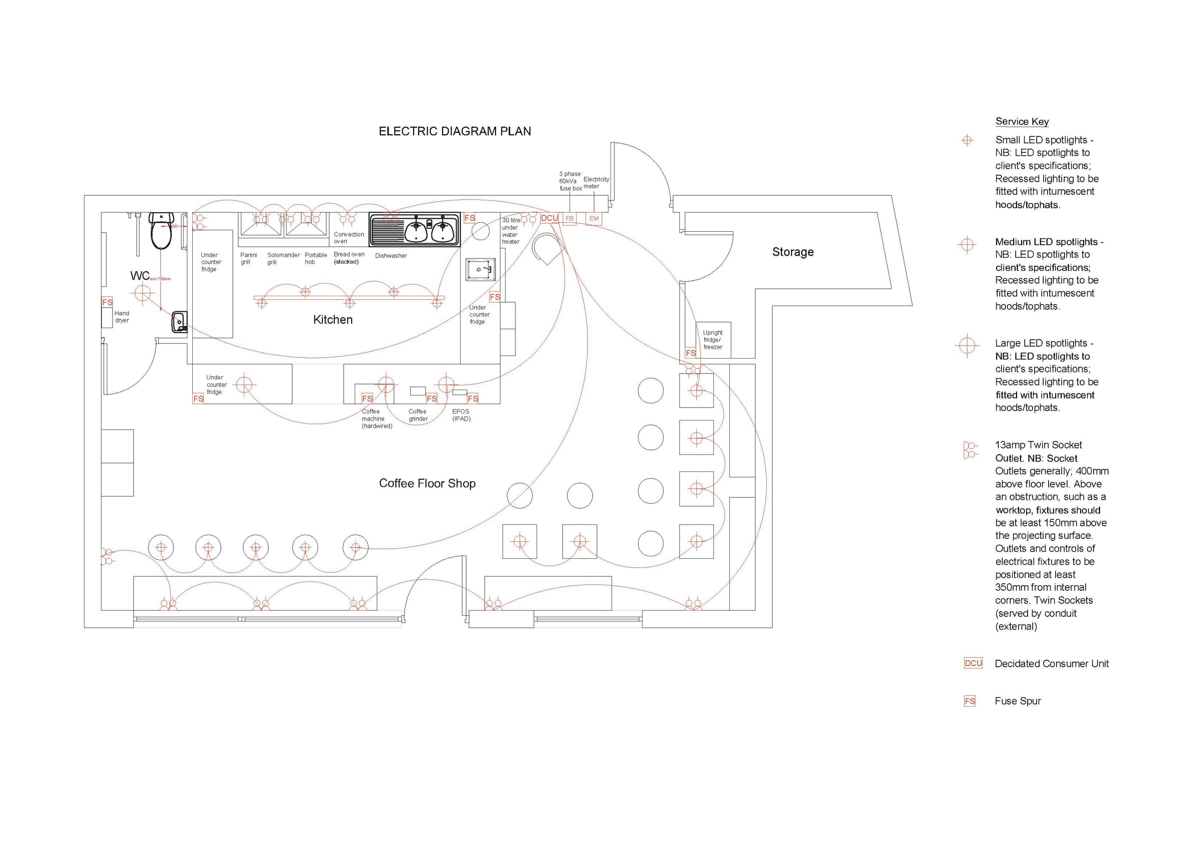 Electrical and lighting layout