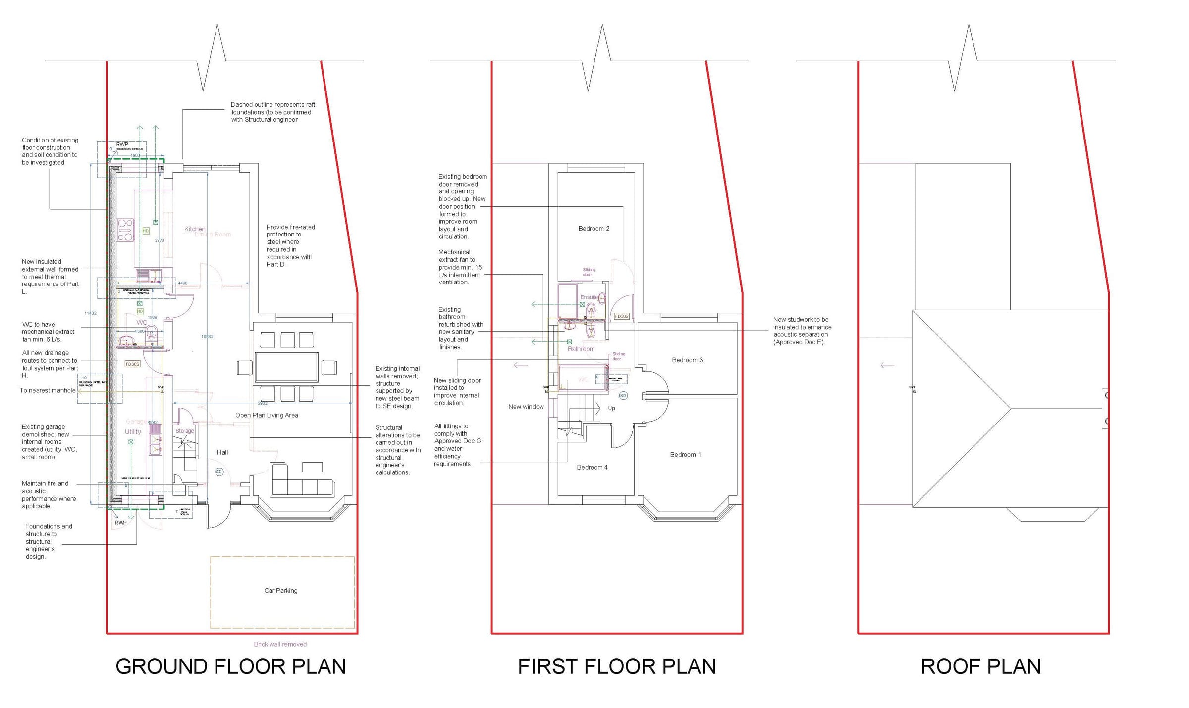 Proposed plans
