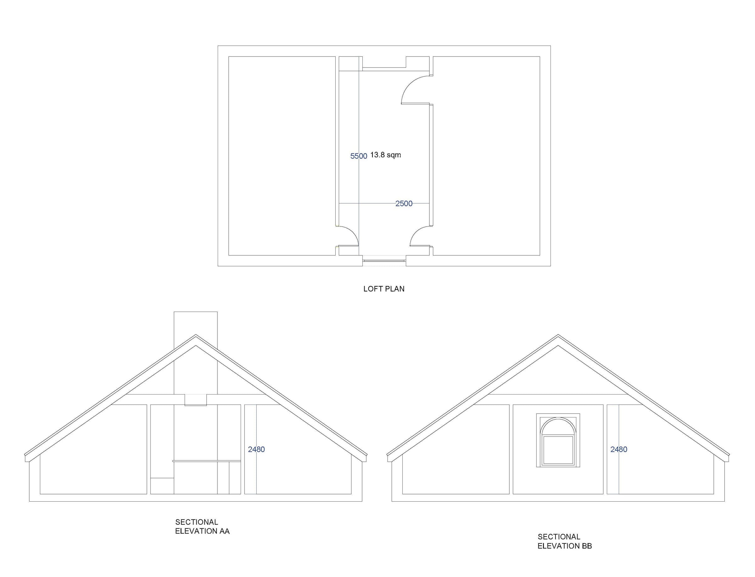 General loft plan and sections
